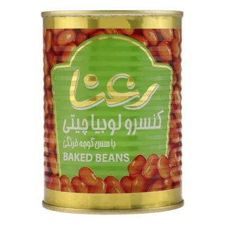 کنسرو لوبیا چیتی با سس گوجه فرنگی رعنا - 380 گرم